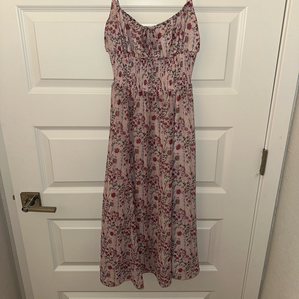 Floral Pink Maxi Dress - Brand New